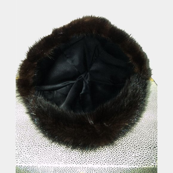 Vtg Mahogany Mink Riding Hat - Picture 6 of 8